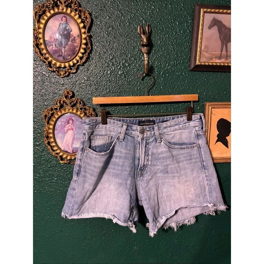 Lucky Brand Blue The Boyfriend Denim Shorts Size 6/28